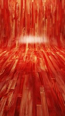 Red wooden floor studio backdrop for product display