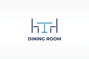 DINING ROOM vector, icon or logo sign isolated symbol illustration
