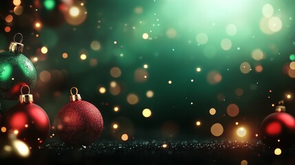 Sparkling christmas ornaments on a dark background, festive holiday decoration for cozy winter season