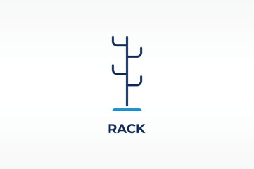 RACK vector, icon or logo sign isolated symbol illustration