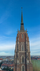 Obraz premium Tumski Island Cathedral of St. John the Baptist. Poland, Wroclaw