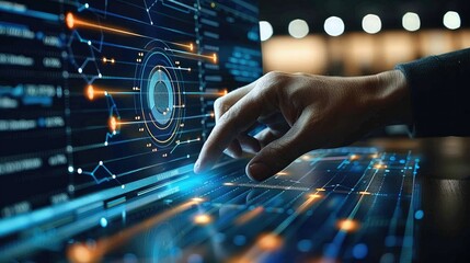 A hand adjusting task completion percentages on chart visual diagram, highlighting updated milestones on a well-lit desktop screen.