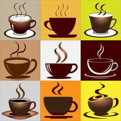 Coffee Cup Icon Set