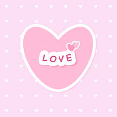 Romantic background with heart. Celebrative concept. Vector illustration. Card, postcard, clipart.