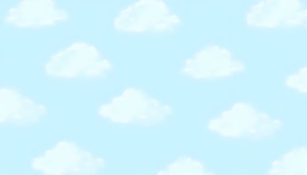 Un patr&oacute;n perfecto de esponjosas nubes blancas contra un cielo azul claro, creando una atm&oacute;sfera suave y aireada. Las nubes var&iacute;an en tama&ntilde;o y forma