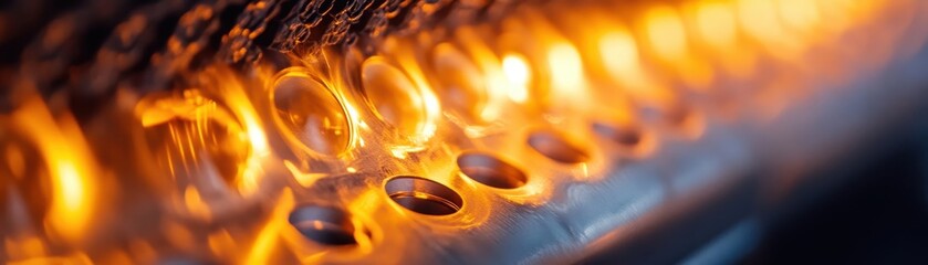 Close-Up of a Heat Exchanger in a Refinery: Industrial Efficiency and Engineering Excellence