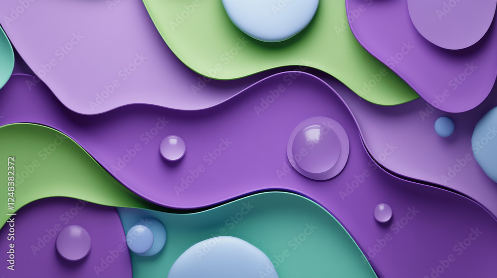 Aufkleber abstract violet and green colourful paper like structure with fading effect background texture 3d re