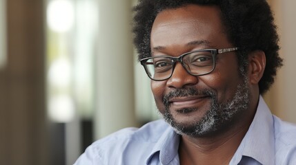 Obraz premium African American Man Sharing Insights on Startup Milestones in a Professional Setting