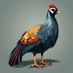 Flat Style Digital Artwork of an Arctic Muskox in Vector Format