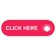 Click Here Mouse Cursor Icon Symbol Button - Isolated on White Background