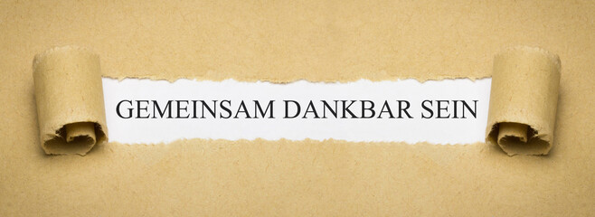Gemeinsam dankbar sein