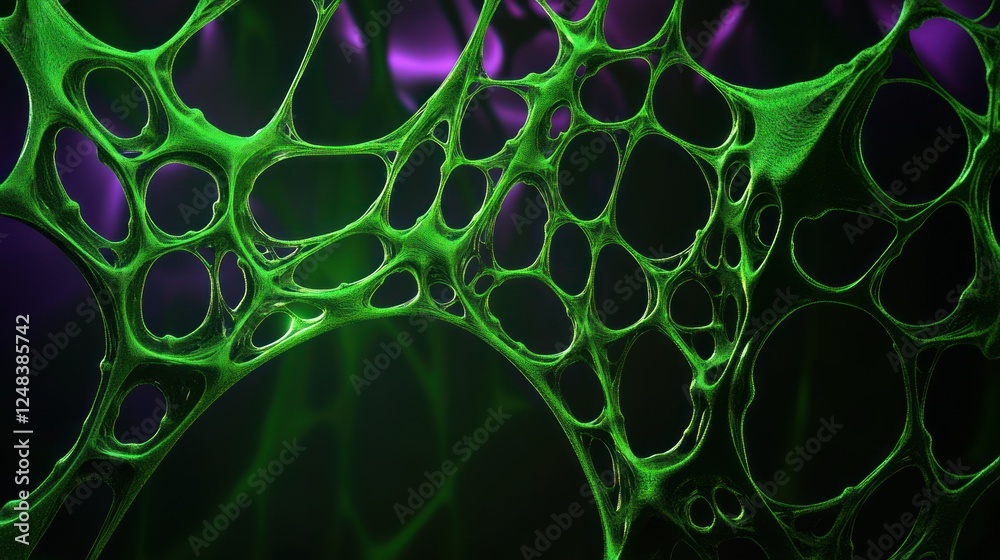 Aufkleber abstract green network organic structure design
