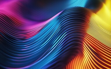Holographic abstract background with metallic reflections and rainbow gradients