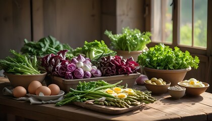 Ortaggi e verdure di primavera, concetto di dieta ed alimentazione sana e vegetariana
