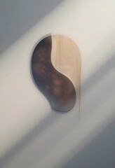 Abstract Modern Wall Art Sculpture with Shadow and Light Composition