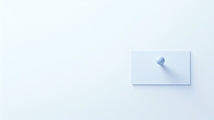 White push pin text box on a white background