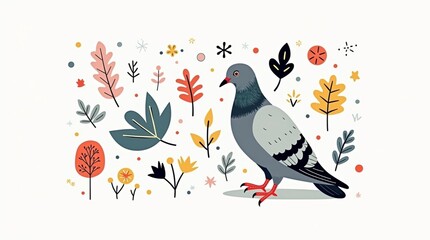 vector illustration of a bird