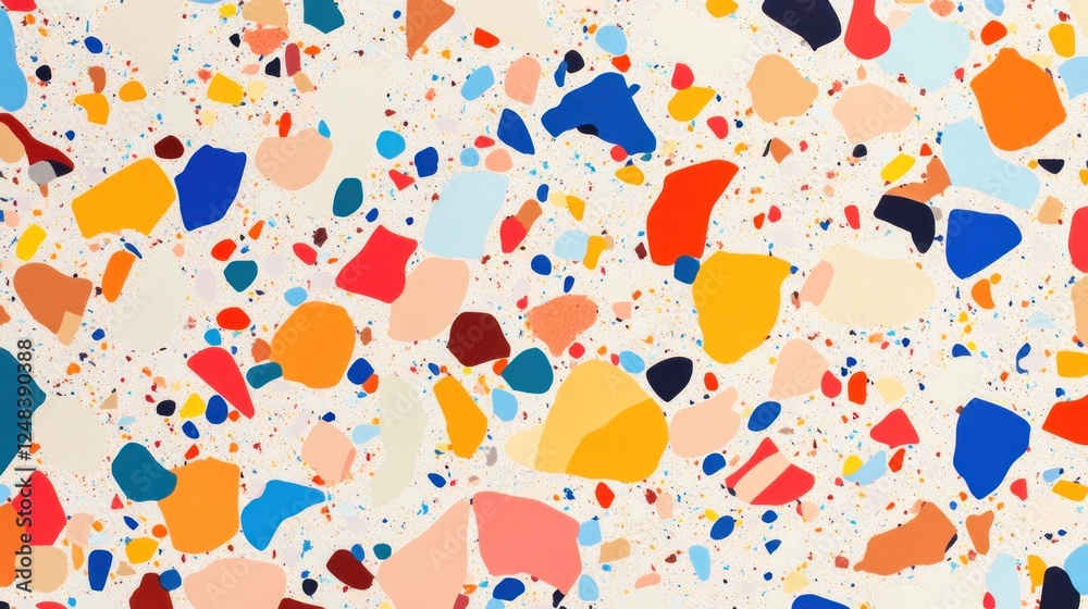 Poster colorful abstract terrazzo pattern design