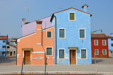 colorful houses in venice