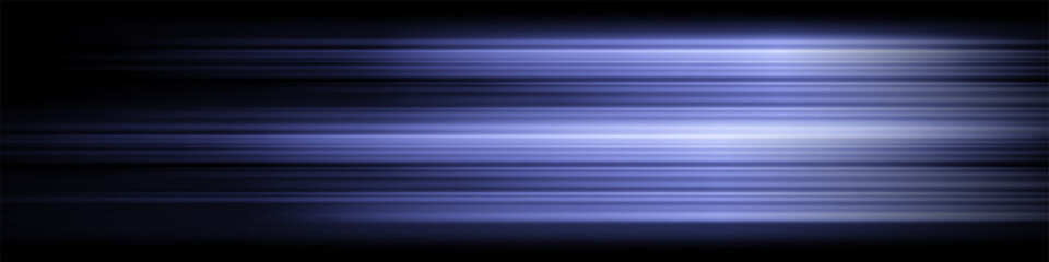 Horizontal motion blur with warm blue hues on a dark background. The glowing streaks sense of speed, energy, and futuristic motion