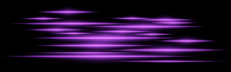 Glowing purple light streaks on a black background. Horizontal neon beams create a high-speed motion effect, symbolizing futuristic technology and digital energy