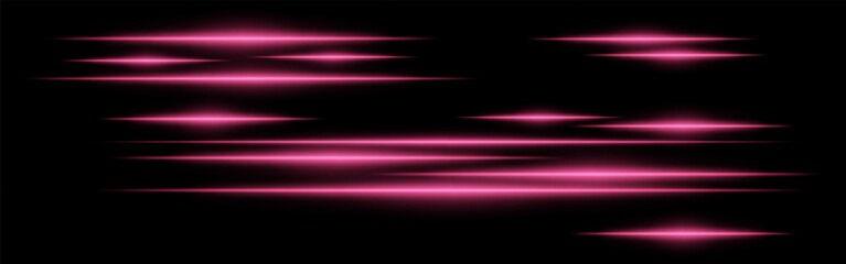 Glowing red light streaks on a black background. Horizontal neon beams create a high-speed motion effect, symbolizing futuristic energy and digital acceleration. Sci-fi, cyber, abstract design