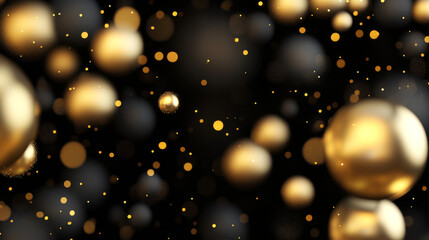 black dark low key luxury silver gold and black abstract objects background 3d render illustration