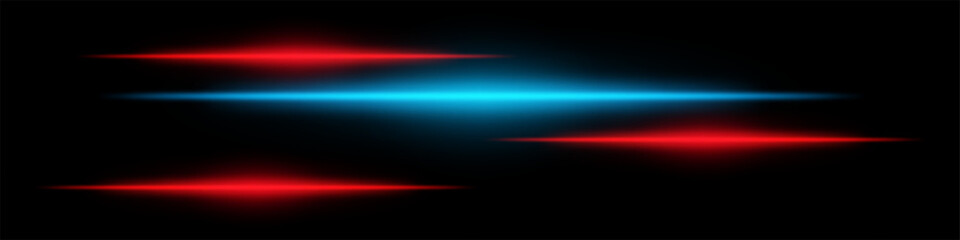 Glowing blue and red light streaks on a black background. Horizontal neon beams create a high-speed motion effect, symbolizing futuristic energy and digital acceleration