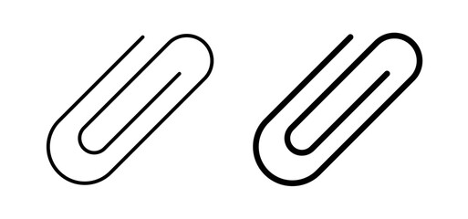 Clip icons pack vectors in black flat and strokes