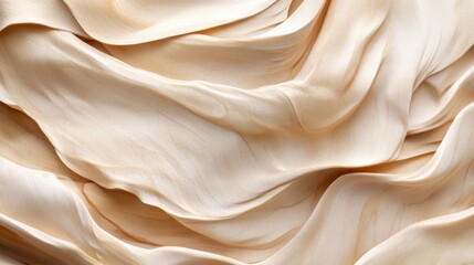 Obraz premium Abstract Beige Fabric Swirling Softly