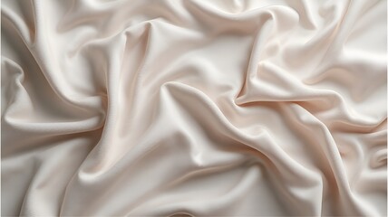 Obraz premium Elegant ivory satin fabric with soft folds – Luxurious smooth satin fabric in a soft ivory shade with flowing folds. Perfect for fashion, luxury, or elegant backgrounds.