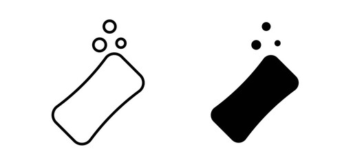 Soap icons pack vectors in black flat and strokes
