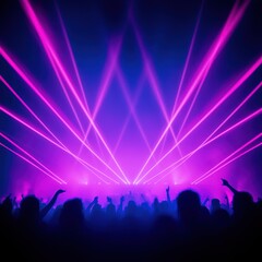 Vibrant Laser Lights Illuminate a Thriving Nightclub Dancefloor Scene