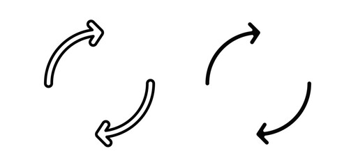 Exchange icons pack vectors in black flat and strokes