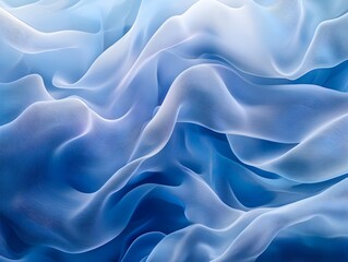 Obraz premium Photo of Abstract Blue Waves on a Smooth Gradient Background