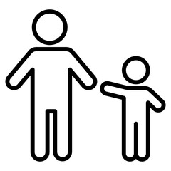 father and son single icon