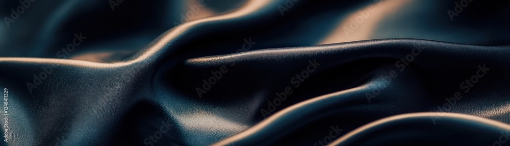Poster Dark Draped Fabric Abstract Texture Background