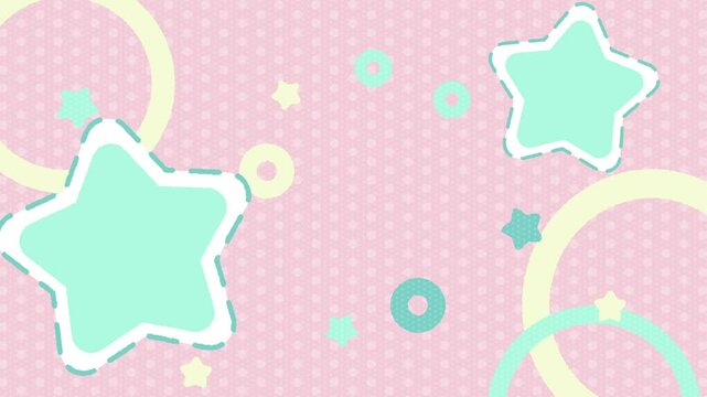 ループするかわいい星の背景素材