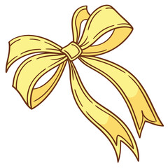 Sunny Yellow Ribbon Bow for Cheerful Gift Box Embellishment
