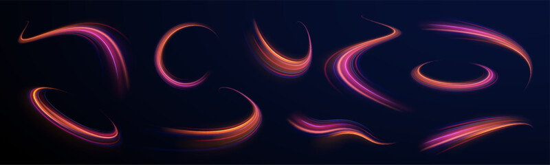 Iight background, speed, wavy, swirl,curve,speedy,vector. Abstract background rotational border lines. Neon stripes in the form of drill, turns and swirl