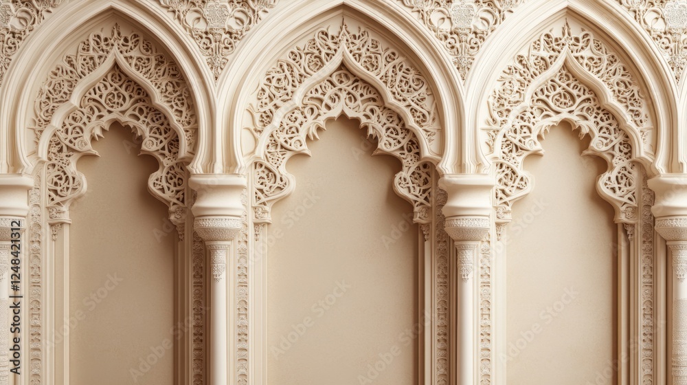 Poster intricate archways elegant architectural detailing