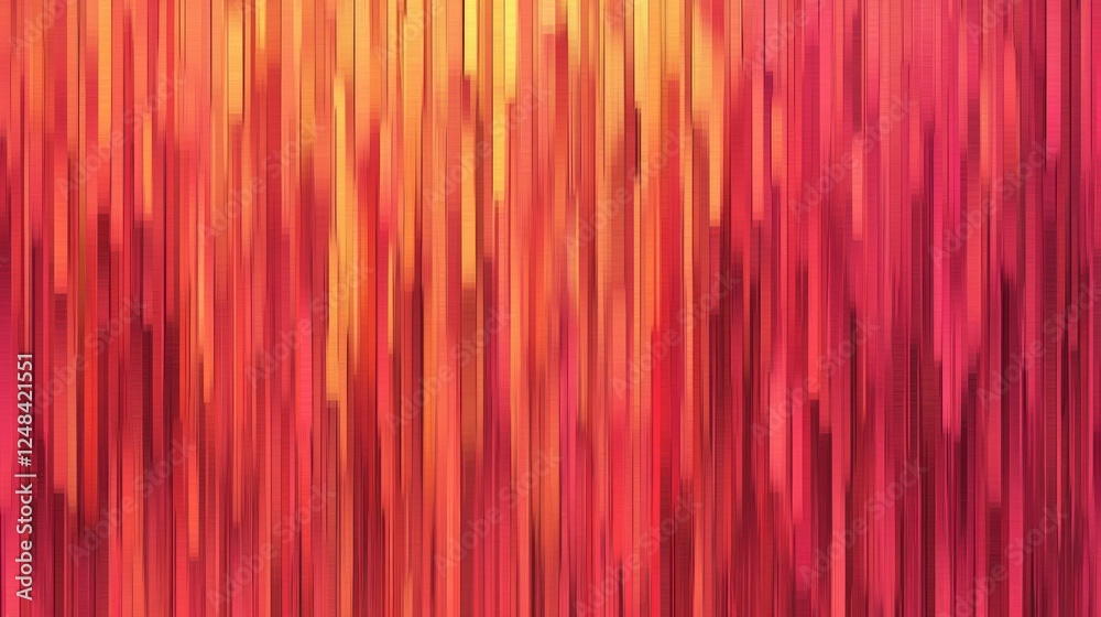 Poster abstract red orange vertical stripes pattern