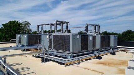 Rooftop HVAC Systems on Building