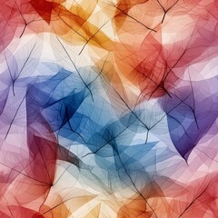 Captivating Abstract Background Featuring Colorful Leaves in a Seamless Botanical Fantasy Pattern that Celebrates Nature's Vibrant Celestial Beauty