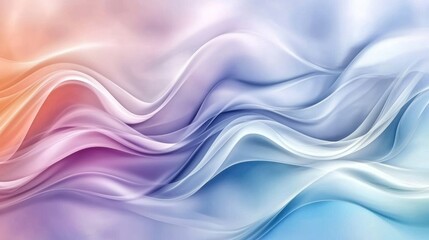 Obraz premium Abstract Colorful Waves: A Serene Digital Art Piece