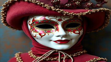 Artisan crafting traditional Venetian carnival mask
