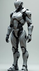 Sleek Futuristic Robot Design in Industrial Concept Art Style