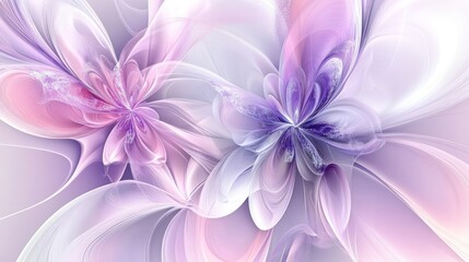 Abstract Lavender and Pink Floral Design