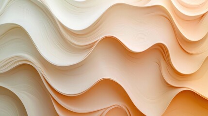 Fototapeta premium Abstract Wave Pattern: Creamy Peach Hues