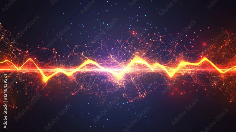 Poster abstract energy wave network visualization